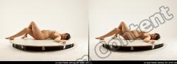 Nude Woman White Laying poses - ALL Pregnant Laying poses - on back long black 3D Stereoscopic poses Pinup